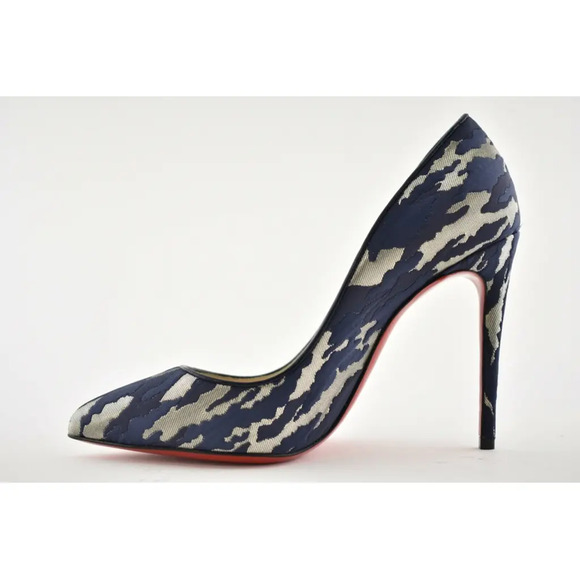 Christian Louboutin Pigalle Follies 100 Blue Camo JQ Camouloubi Heel Pump 36.5 - Picture 8 of 12